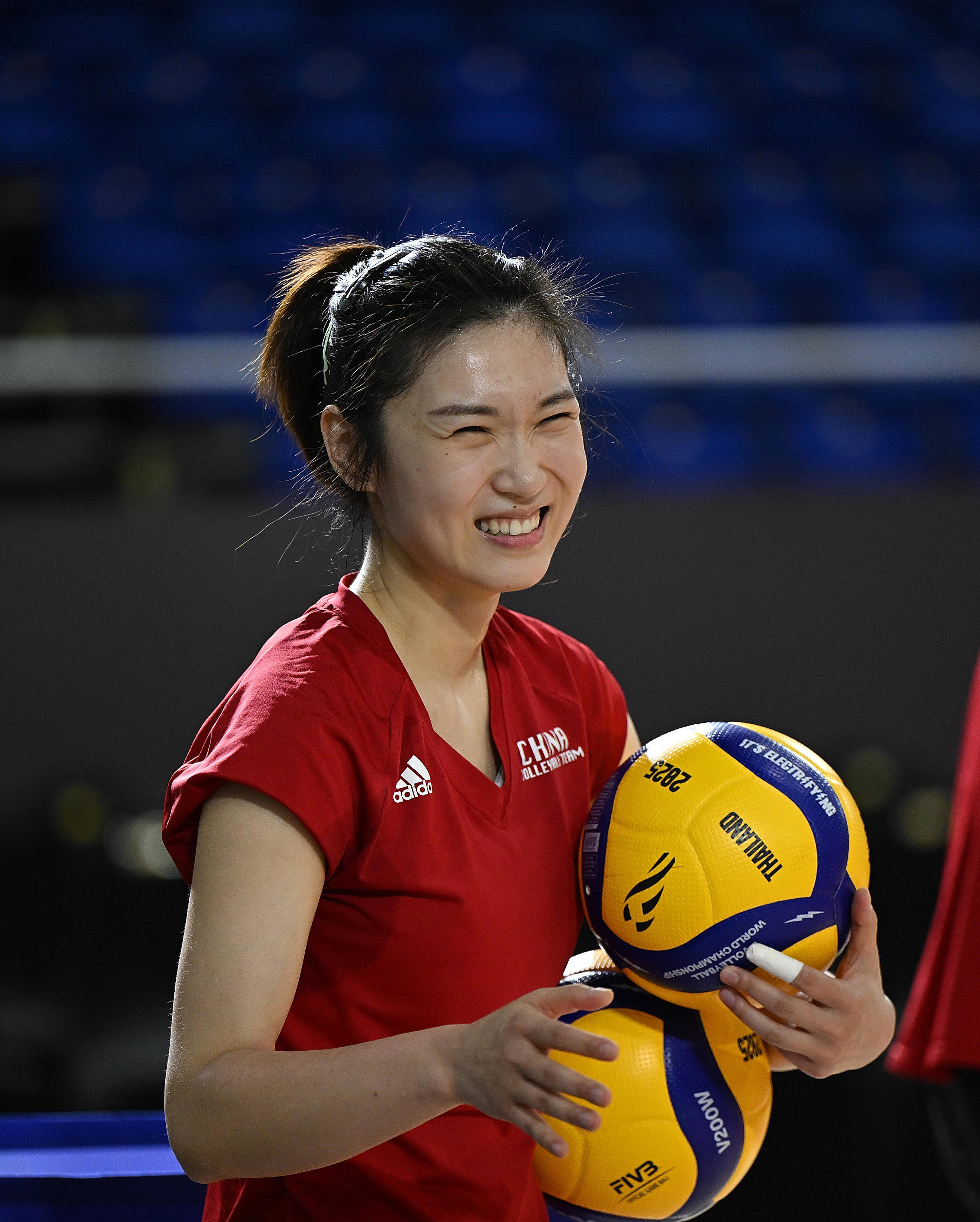 （体育）排球——女排世锦赛：中国队进行赛前训练